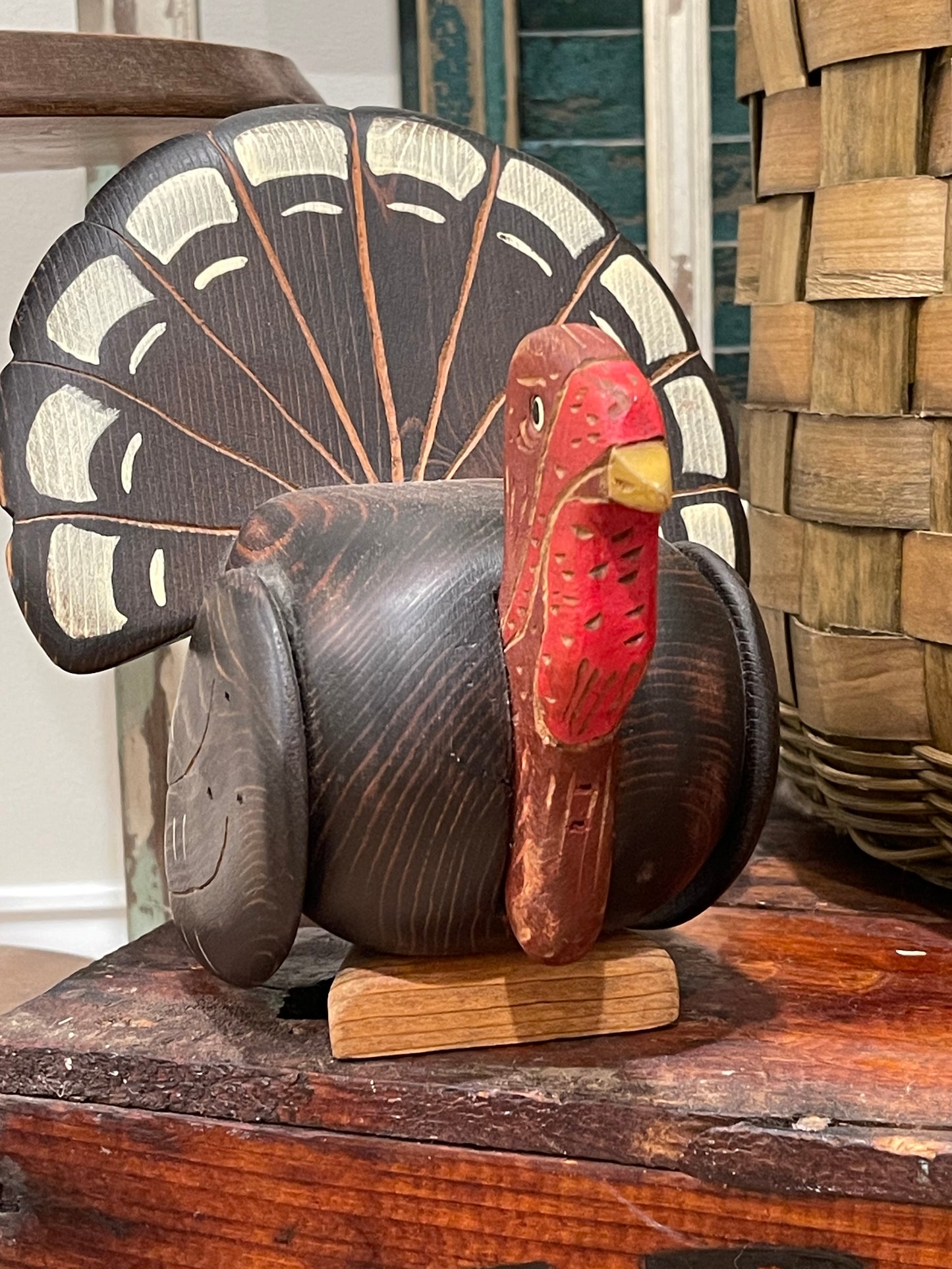 Handcrafted Wooden Turkey