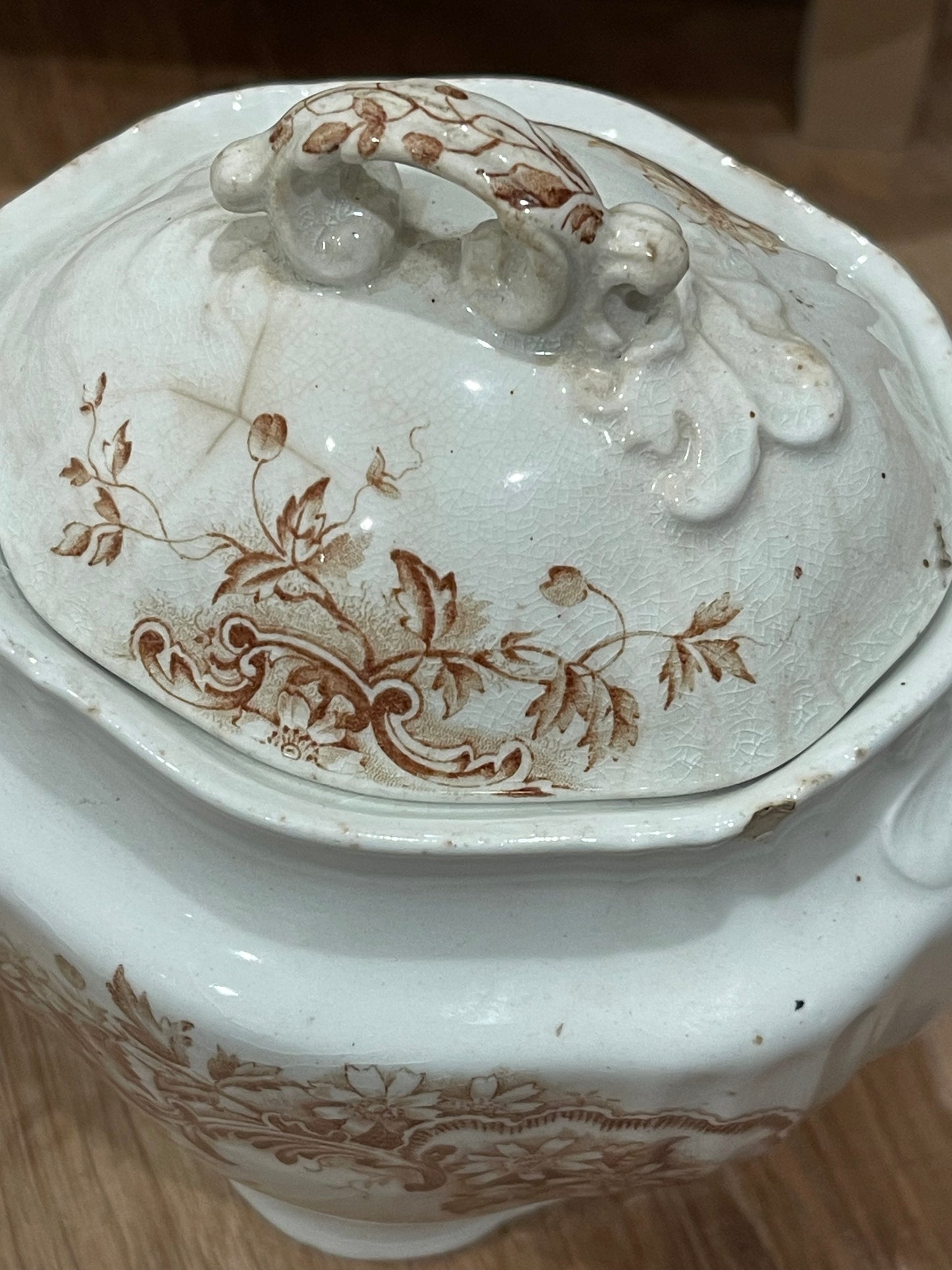 Mellow-Taylor & Co. Ironstone Covered Sugar Bowl