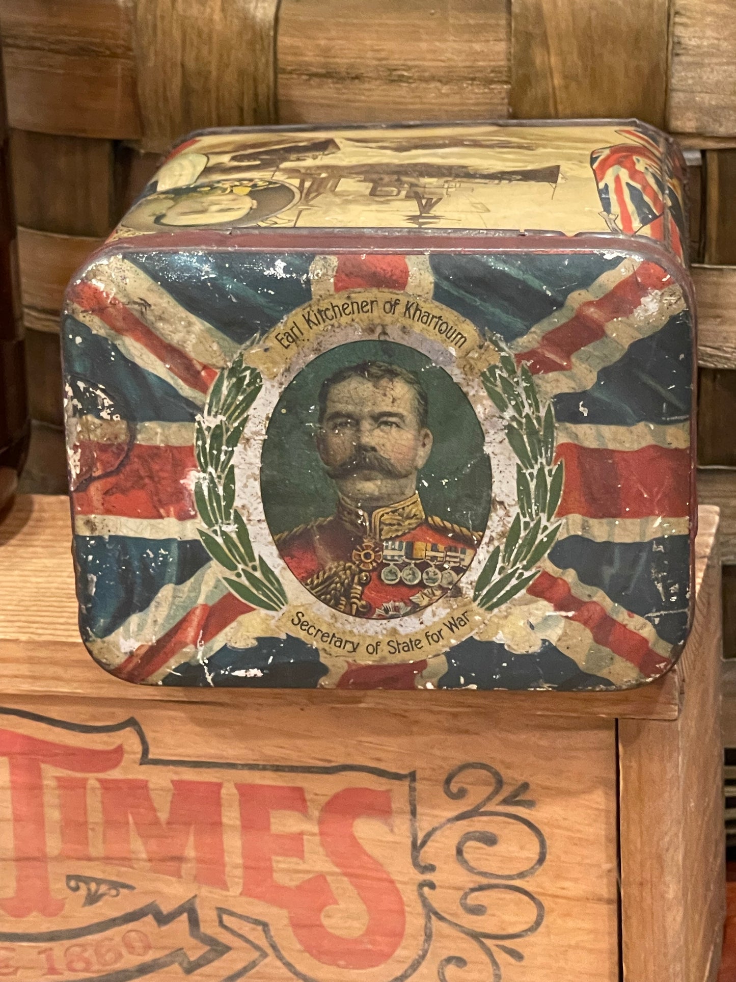 Rare Ridgeway Tea WW1 Commemorative Souvenir Tea Tin