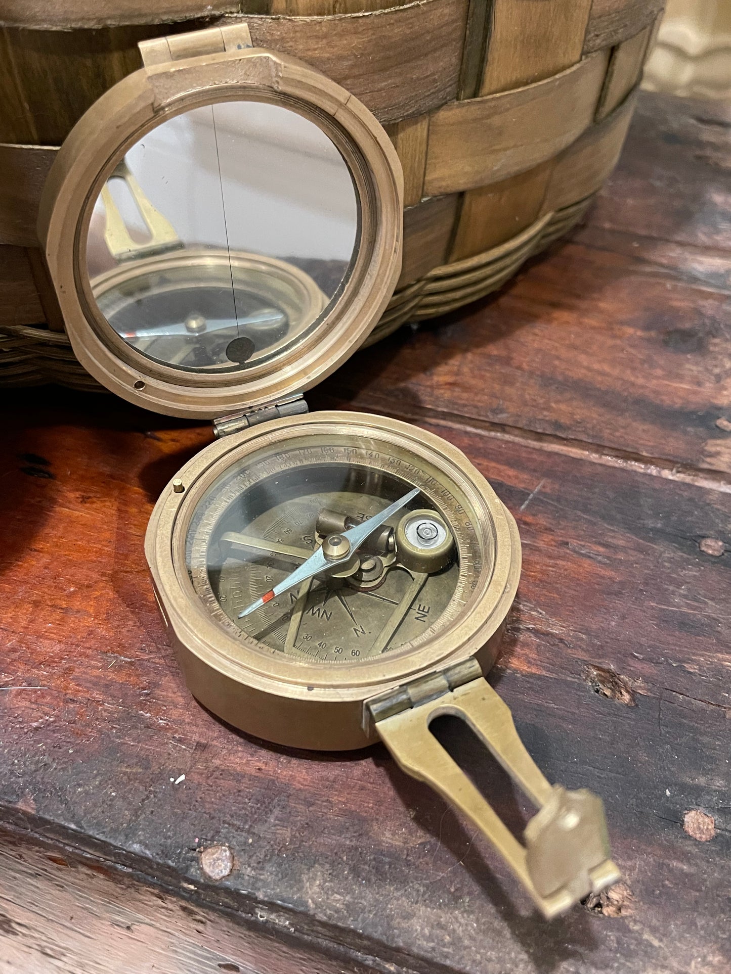 Brinton MKI 1914 Brass Compass Thos. J. Evans, ESQ. London