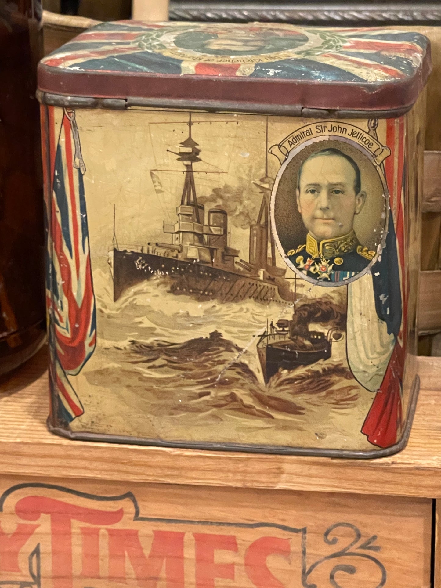 Rare Ridgeway Tea WW1 Commemorative Souvenir Tea Tin