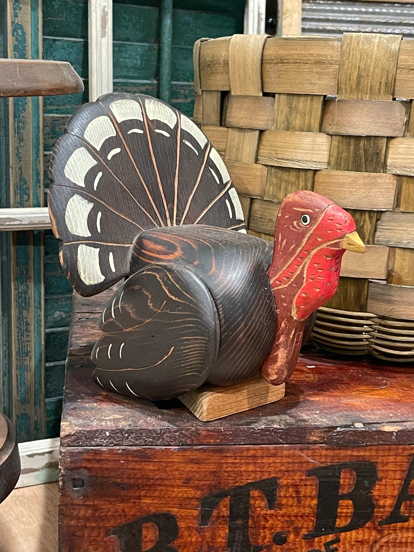 Handcrafted Wooden Turkey