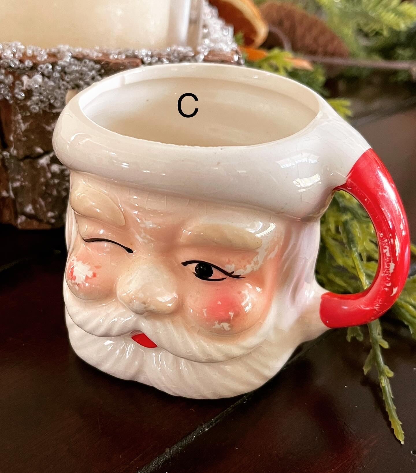 Santa Mugs, Marked Japan (set of 3)