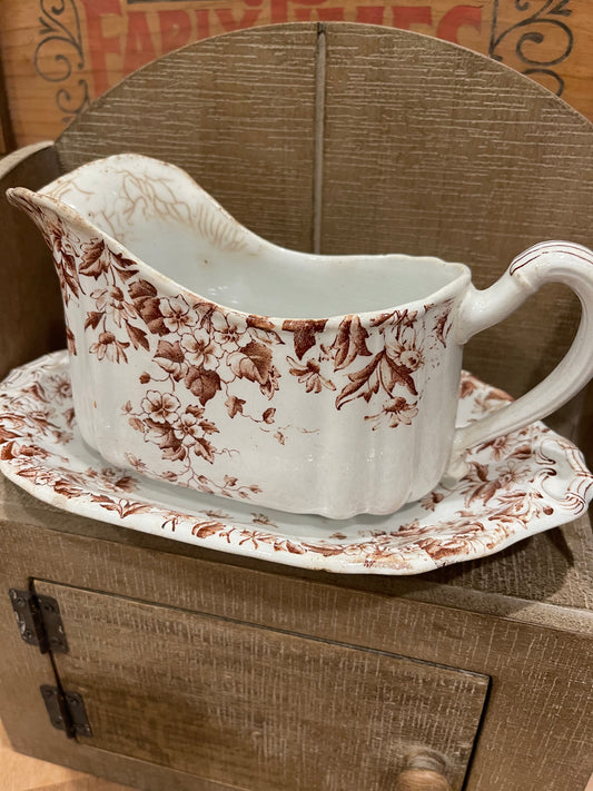 Moore, Leason & Co. Gravy Boat w/ Underplate